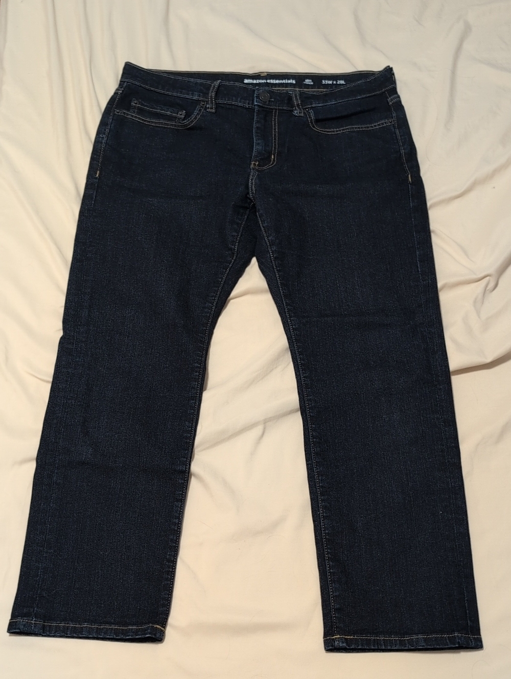 Amazon Essentials Slim Stretch Indigo Blue Jeans Men's Size 33x28